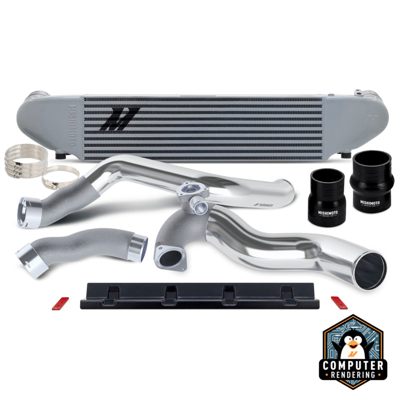 Mishimoto MMINT-MUS4-24KSLP 2024+ fits Ford Mustang 2.3L EcoBoost Performance Intercooler Kit - Silver/Polished