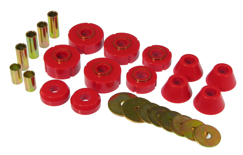 Prothane 7-101 fits Chevy 67-72 C10 Body Mount Kit - Red