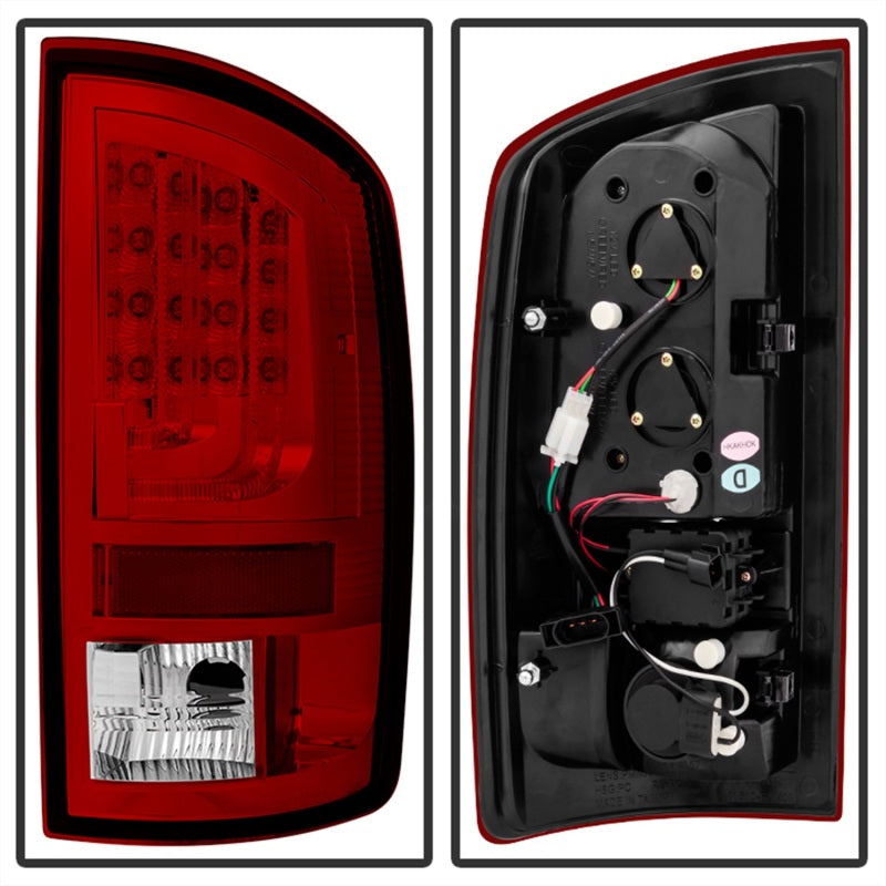 Spyder 5081971 fits Dodge 07-08 Ram 1500 Version 2 LED Tail Lights - Red Clear