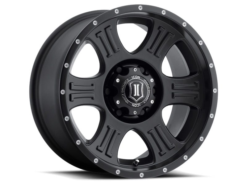 ICON 1017856350SB Shield 17x8.5 6x135 6mm Offset 5in BS 87.1mm Bore Satin Black Wheel