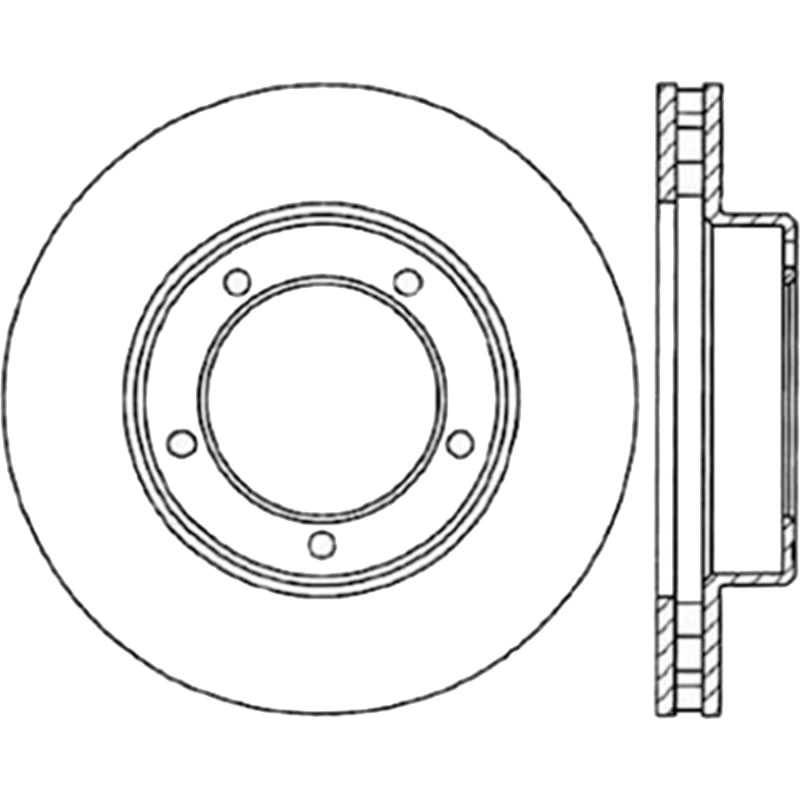 Stoptech 126.44086CSR 98-07 Lexus LX / Toyota Land Cruiser Cryo Slotted Front Right Sport Brake Rotor