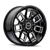 Mayhem 8118-2937BM 8118 Ordinance 20x9 / 6x135/139.7 BP / 106.1mm Hub Gloss Black Wheel w/ Milled Spokes