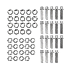 Race Star 630-56181-C19 Pro Forged Bead Lock Bolt Kit 5/16-18 x 1.12in. 12pt Bolt w/Washers (Set of 19) - Chrome