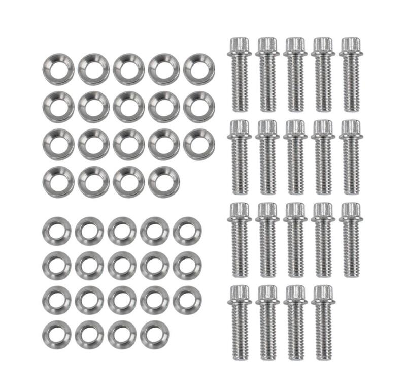 Race Star 630-56181-C19 Pro Forged Bead Lock Bolt Kit 5/16-18 x 1.12in. 12pt Bolt w/Washers (Set of 19) - Chrome