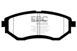 EBC UD1078 05-17 fits Subaru Legacy Ultimax2 Replacement Front Brake Pads