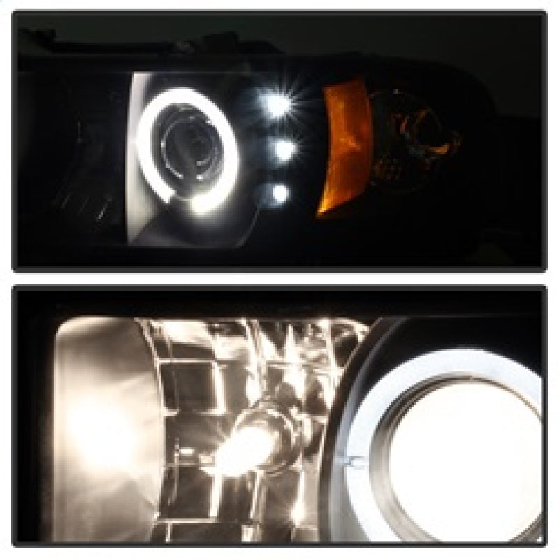 Spyder 5078414 fits Dodge 94-01 Ram 1500 Sport Projector Headlights LED Halo LE