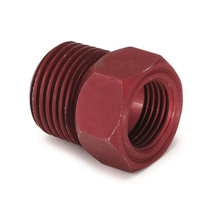 AutoMeter 2273 AutoMeter Fitting Adapter 1/2in. NPT Male Aluminum Red For Mech. Temp. Gauge