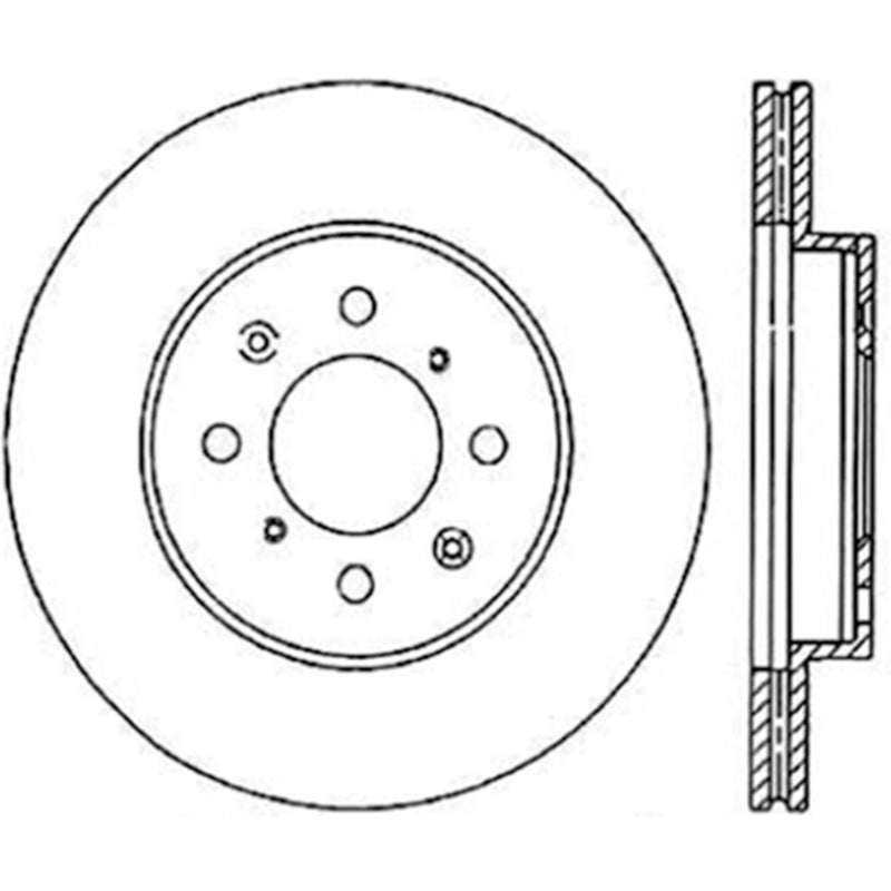 Stoptech 120.40021CRY Acura & Honda Civic/Del Sol Front CRYO-STOP Rotor