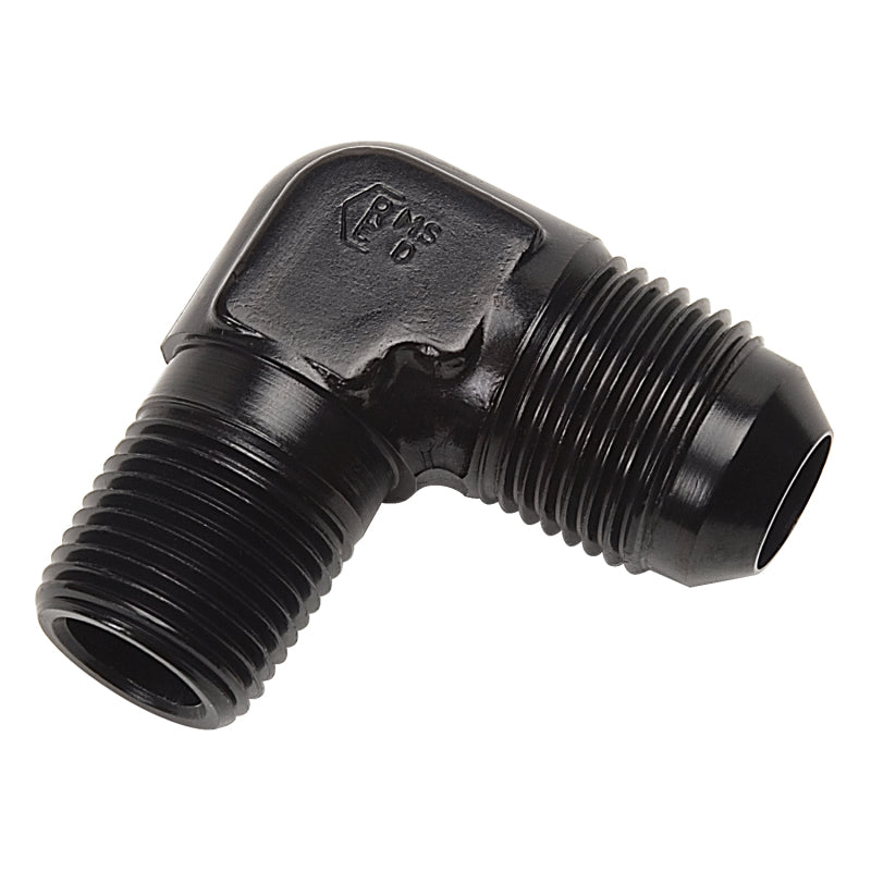 Russell 660833 Performance -6 AN to 1/8in NPT 90 Degree Flare to Pipe Adapter (Black)