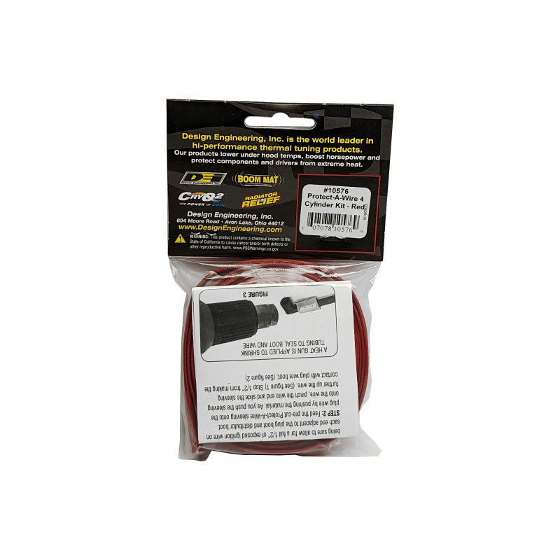 DEI  10576 Protect-A-Wire 4 Cylinder Kit - Red