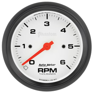 AutoMeter 5875 Autometer Phantom 6000RPM 3-3/8in. In-Dash Tachometer Gauge