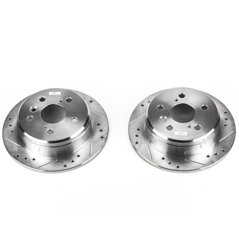 PowerStop fits Lexus 97-01 ES300 Rear Evolution Drilled & Slotted Rotors - Pair