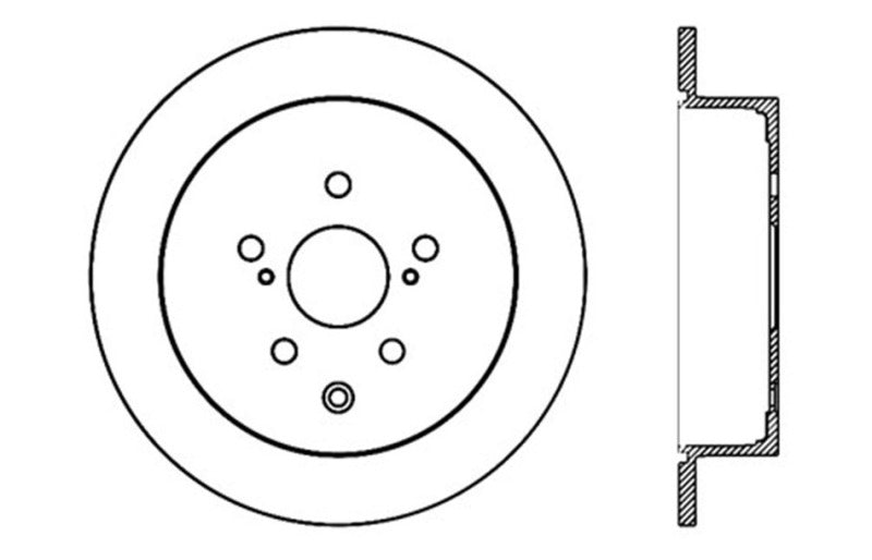 Stoptech 127.44166L Sport Drilled & Slotted Rotor - Rear Left