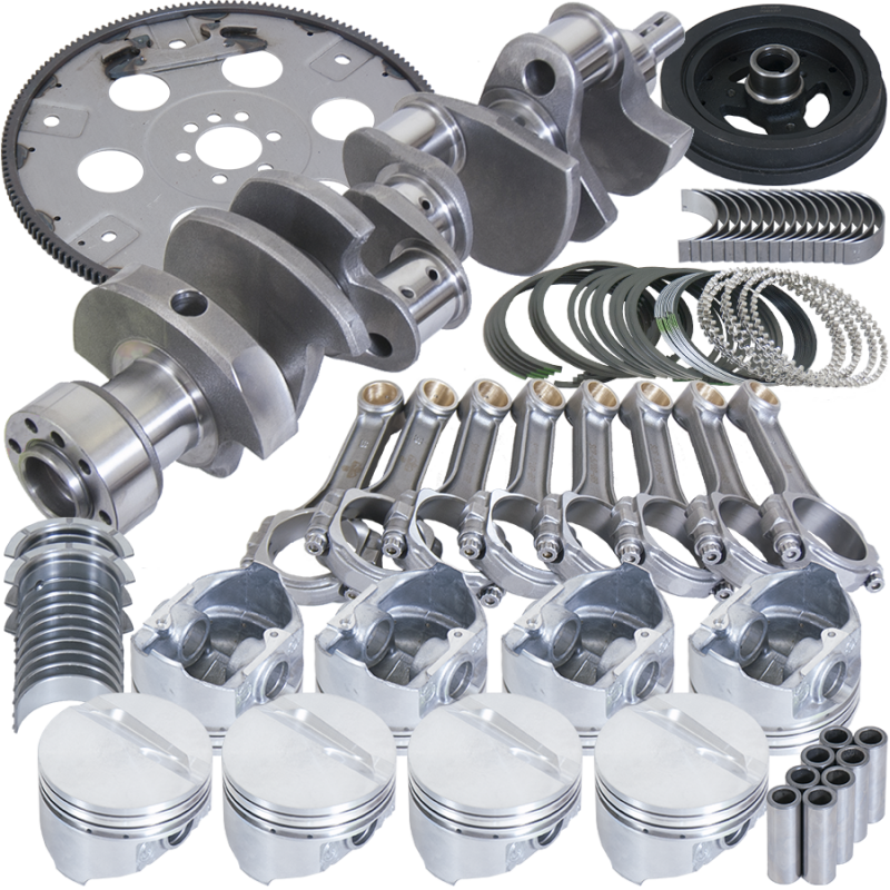 Eagle B13005L06068 fits Chevy 350 1Pc 3.750in Crank 5.700in I-Beam Rods 4.060in Pistons 168 Tooth FP Balanced Assembly