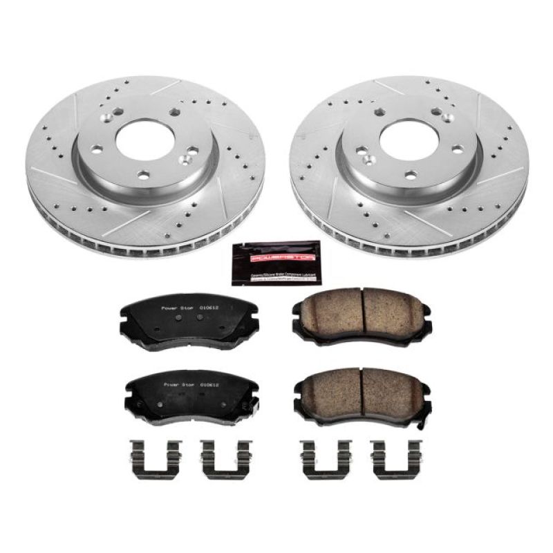 PowerStop K5913 fits Kia 10-11 Soul Front Z23 Evolution Sport Brake Kit