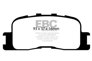 EBC UD885 02-03 fits Lexus ES300 3.0 Ultimax2 Rear Brake Pads