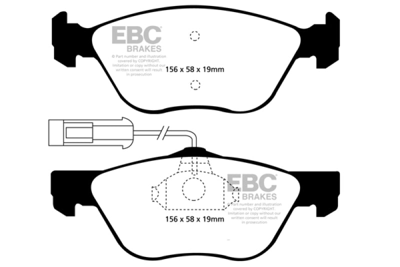 EBC DP21061 fits Alfa Romeo 95-01 145 1.8 TS Greenstuff Front Brake Pads