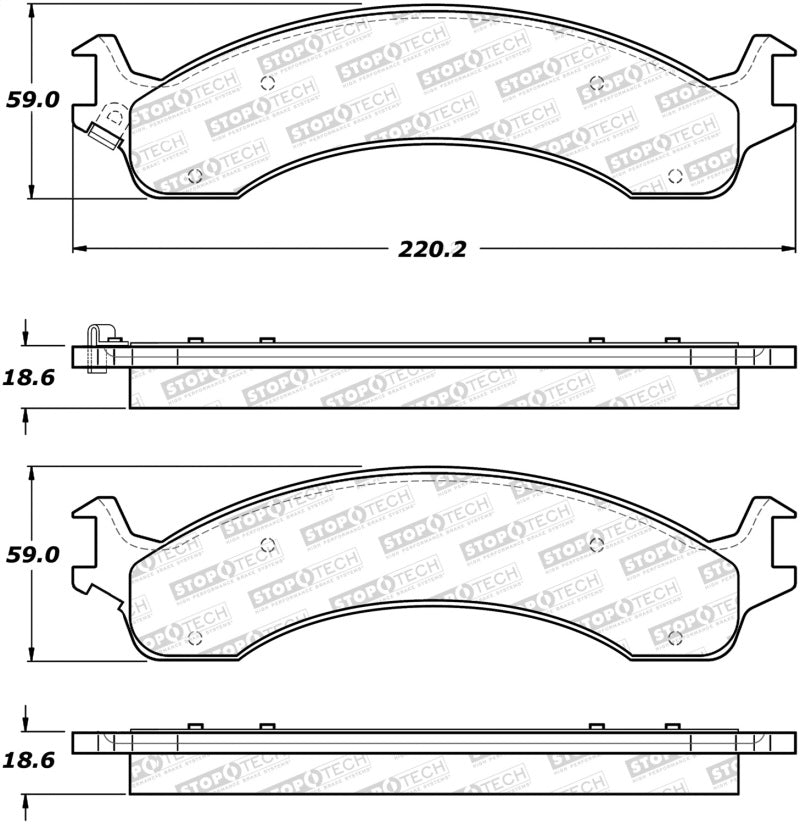 Stoptech 308.0821 Street Brake Pads
