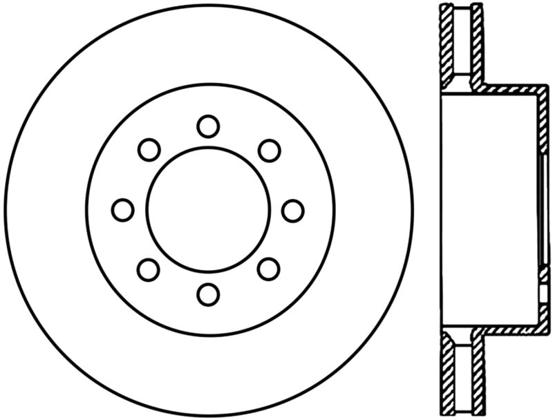 Stoptech 126.65112CSR Power Slot 05-11 Ford F250/F350 PU 4WD Front Right Slotted CRYO-STOP Rotor