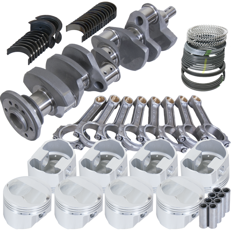 Eagle 62009040 fits Chevy 350 3.750in Crank 5.700in I-Beam Rods Srp 7cc Dome 4.040in Pistons Rotating Assembly