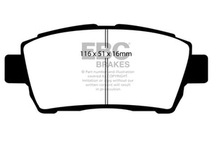 EBC DP31295C 11-15 fits Scion IQ 1.3 Redstuff Front Brake Pads