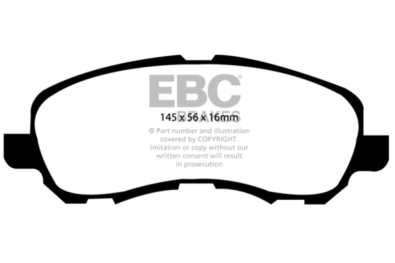 EBC DP21614 fits Chrysler 11-14 200 2.4 Greenstuff Front Brake Pads