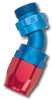 Russell 612230 Performance -12 AN Red/Blue 45 Degree Swivel Dry Sump Hose End (-10 Port 7/8in-14 Thread)