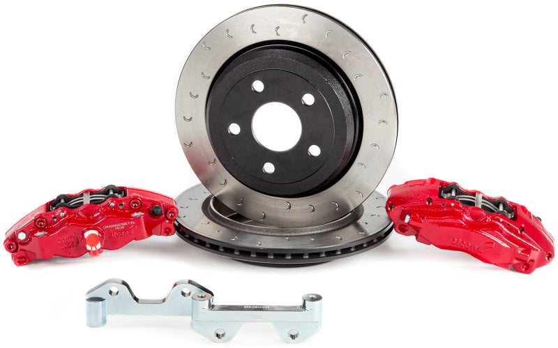 Alcon BKR5059D12 2007+ fits Jeep JK-JL 330x22mm Rotors 4-Piston Red Calipers Rear Brake Kit (Includes Brake Lines)