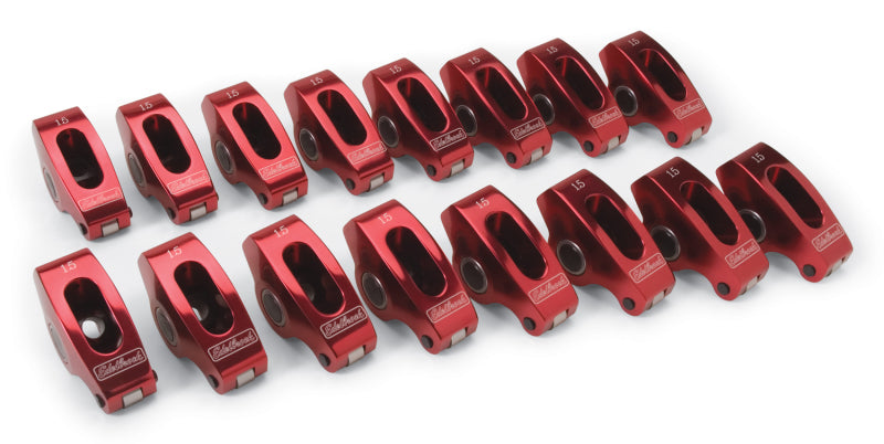 Edelbrock 77770 Rocker Arms Roller fits SBC 3/8In 1 5 1 Ratio Set of 16