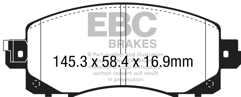 EBC DP22330 2018+ fits Subaru Crosstrek Greenstuff Front Brake Pads