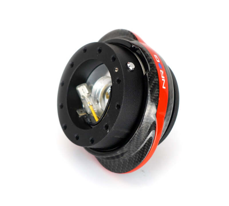 NRG SRK-220BK-CF/RD Quick Release Gen 2.2 - Black Body / Carbon Fiber Red Ring