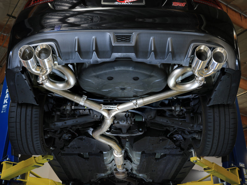 aFe 49-36810-P fits Subaru WRX/STi 15-21 H4-2.0/2.5L Takeda 3in to 2-1/2in Stnlss Cat-Back Exhaust w/ Polished Tip