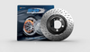 SHW Performance PFL49215 SHW 2021 fits Porsche 911 Turbo 3.7L Left Front Cross-Drilled Lightweight Brake Rotor (992615301T)