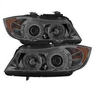Spyder 5009029 fits BMW 06-08 E90 3-Series (4 dr) Proj LED Halo Amber Reflctr R