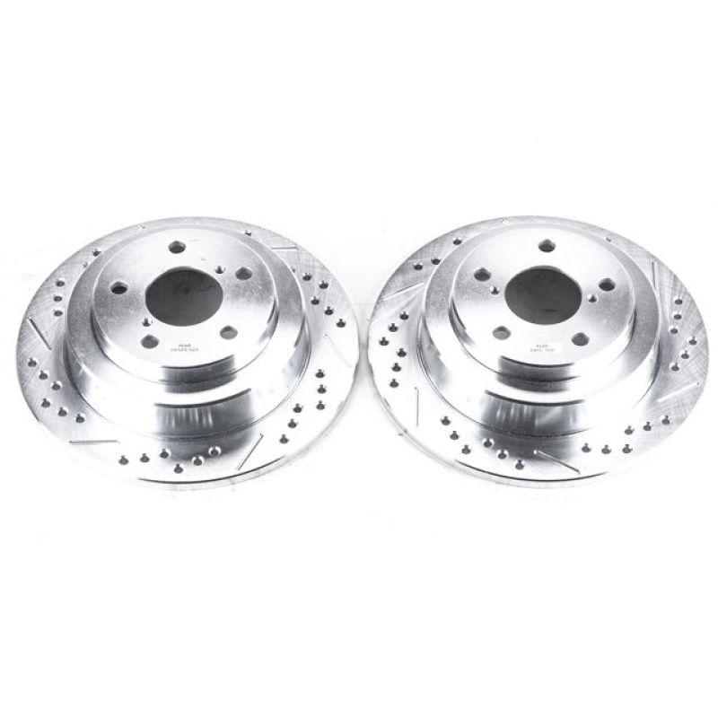 PowerStop fits Saab 05-06 9-2X Rear Evolution Drilled & Slotted Rotors - Pair