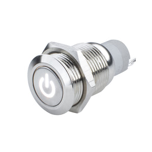 ORACLE Lighting 2050-001 Oracle Pre-Wired Power Symbol Momentary Flush Mount LED Switch - White