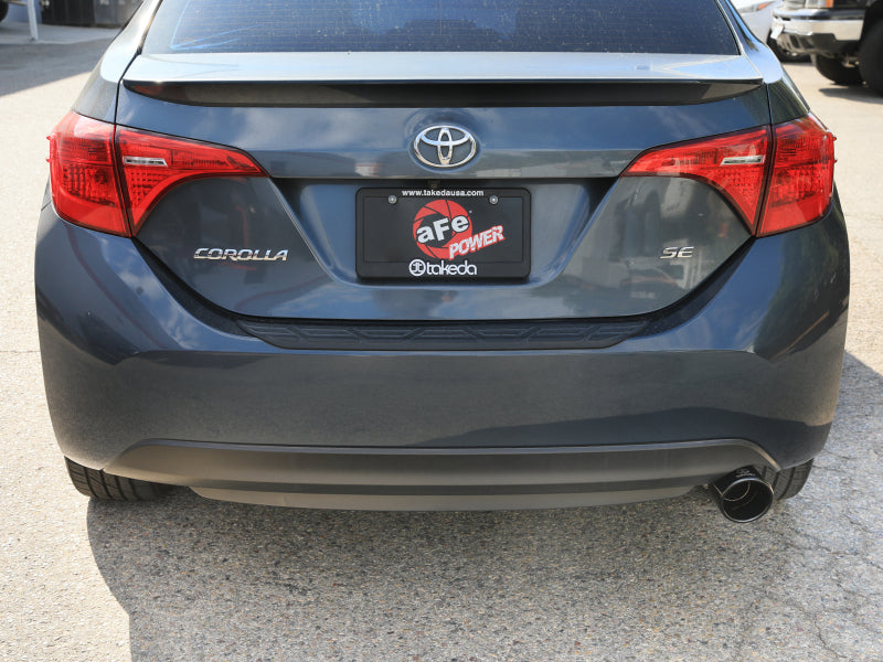 aFe 49-36083-B 14-19 fits Toyota Corolla 1.8L Takeda 2.5in 304SS Axle-Back Exhaust w/ Black Tip