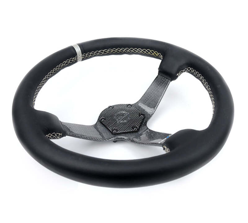 NRG RST-036CF-SL RST-036CF-SL Carbon Fiber Steering Wheel Silver Carbon Fiber