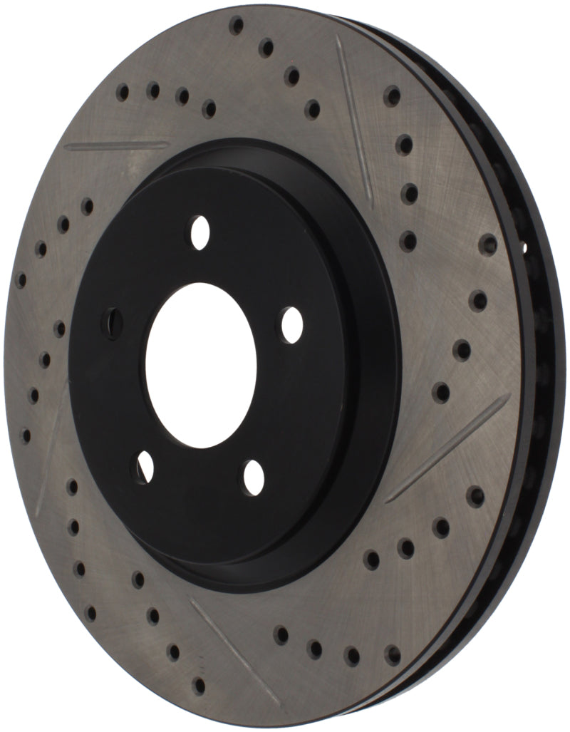 Stoptech 127.61086L 05-10 Ford Mustang GT Front Left Slotted & Drilled Rotor