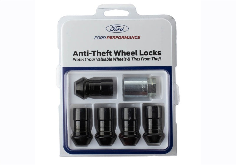 fits Ford Racing M-1A043-A5 2023+ fits Ford Bronco Raptor M14 x 1.5 Black Security Lug Nut Kit - Set of 5