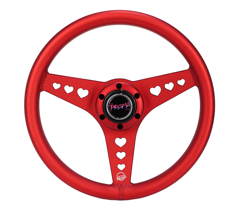 NRG RST-073-RD RST-073-RD All Aluminum Steering Wheel 330mm - Heart Cut Out-
