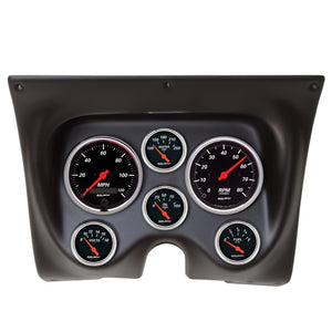 AutoMeter 7020-DB Autometer Designer Black 67-68 fits Camaro/fits Firebird Dash Kit 6pc Tach / MPH / Fuel / Oil / WTMP / Volt
