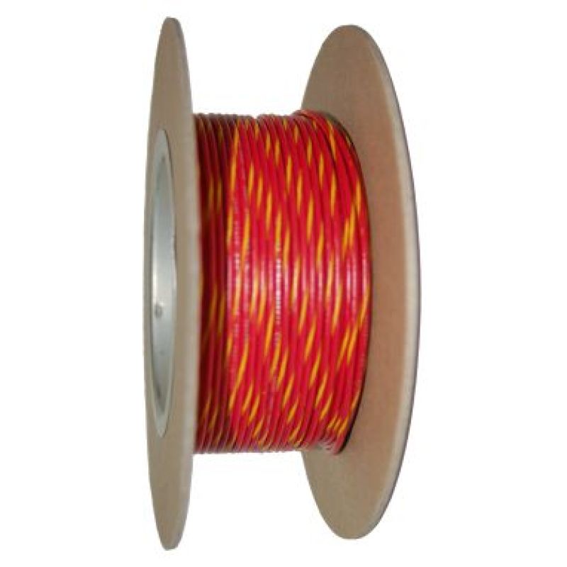 NAMZ NWR-24-100 OEM Color Primary Wire 100ft. Spool 18g - Red/Yellow Stripe