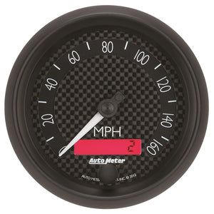AutoMeter 8088 Autometer GT Series 3-3/8in In Dash 0-160 MPH Electronic Programmable Speedometer