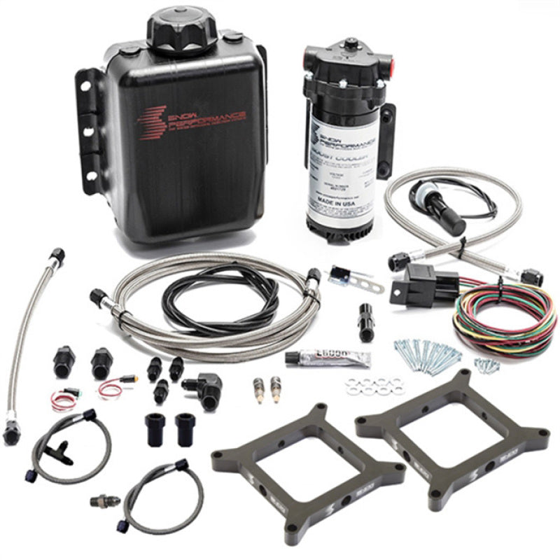 Snow Performance SNO-202-BRD Stage 1 Dual Carb (N/A or Forced Induction) Water Injection Kit w/SS Braided Line