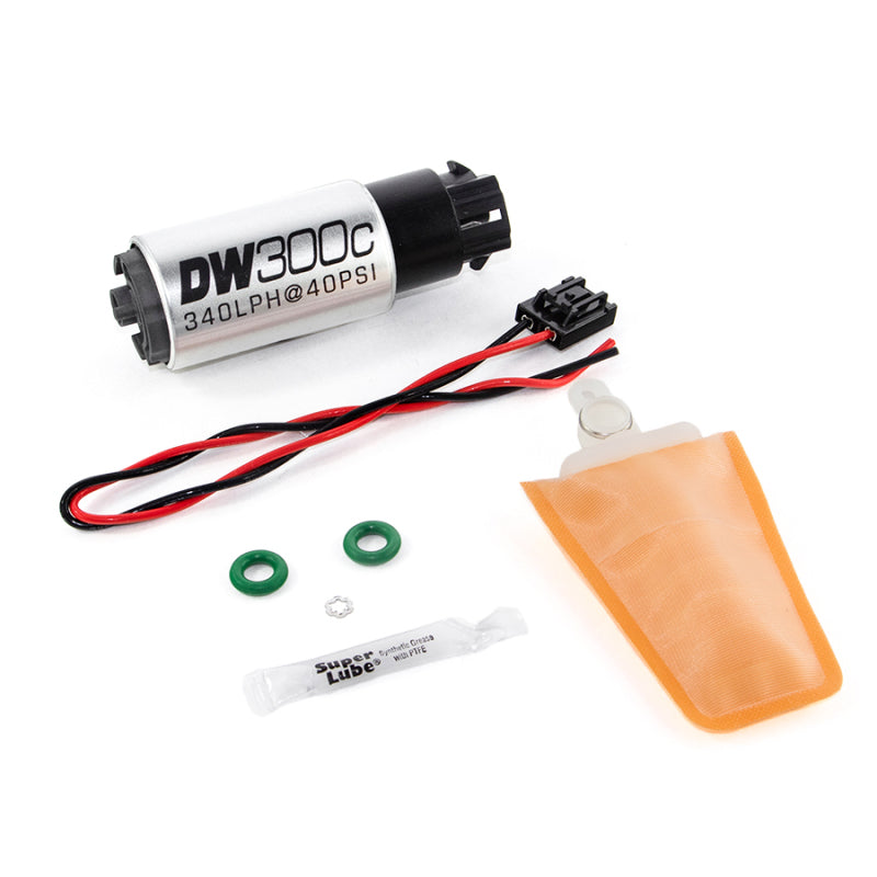 DeatschWerks 9-309-1006 340lph DW300C Compact Fuel Pump w/ 04+ fits Lotus Elise/Exige Set Up Kit (w/ Mounting Clips)