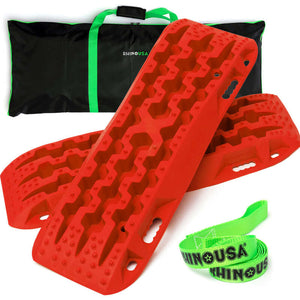 Rhino USA RG-TB42X13-RED Recovery Traction Boards - Red (Pair)