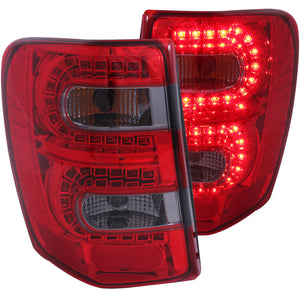 ANZO 311180 1999-2004 fits Jeep Grand Cherokee LED Taillights Red/Smoke