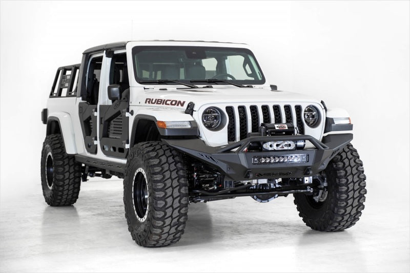 Addictive Desert Designs F961692080103 2020 fits Jeep Gladiator JT Stealth Fighter Front Bump w/ Top Hoop & Winch Mount