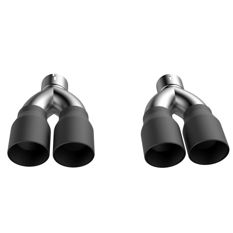 QTP 430015TB 2015-2023 fits Dodge Challenger 5.7L QTP Black Quad Tip Adapter